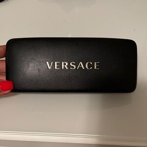 Versace Black Eyewear Case with Gold Logo